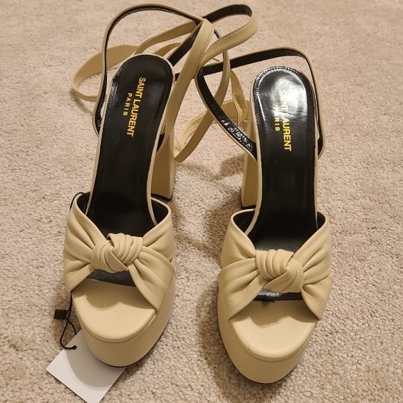 Saint Laurent Beige Platforms Size 39 - Picture 4 of 6